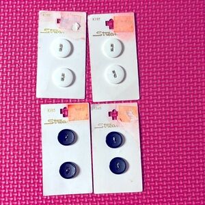 4 sets of New Vintage Streamline Buttons